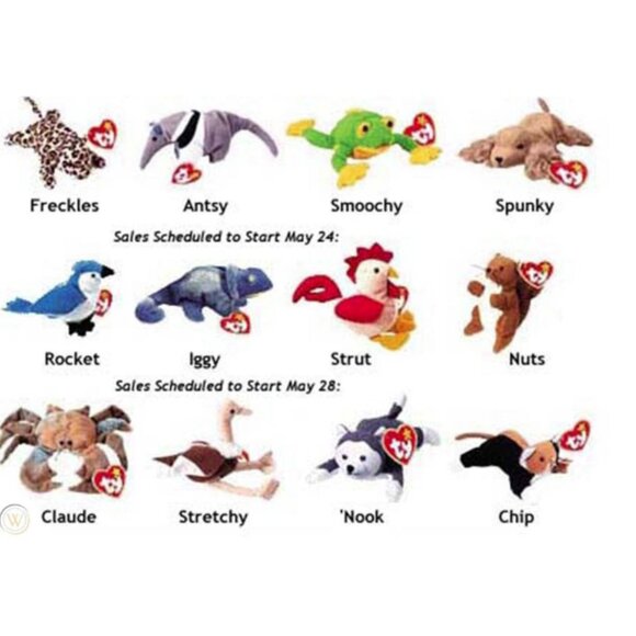 Smoochy the Frog McDonalds TY Teenie Beanie Baby Sealed 1999 (SKU: 103TO) - Picture 5 of 5